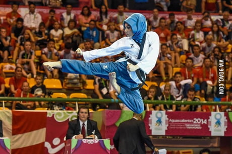 A Muslim Woman In A Taekwondo World Championship In Mexico 9gag