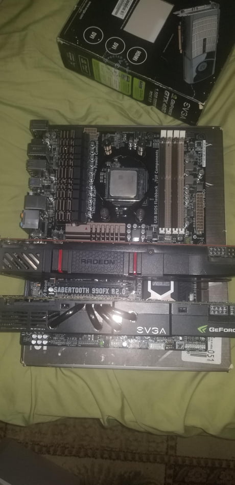 A Potential Housefire In The Making Fx 9590 Gtx 480 R9 290x 9gag