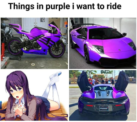 purple ride on car