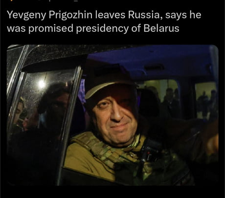 Prigoszhin leaves Russia for Belarus