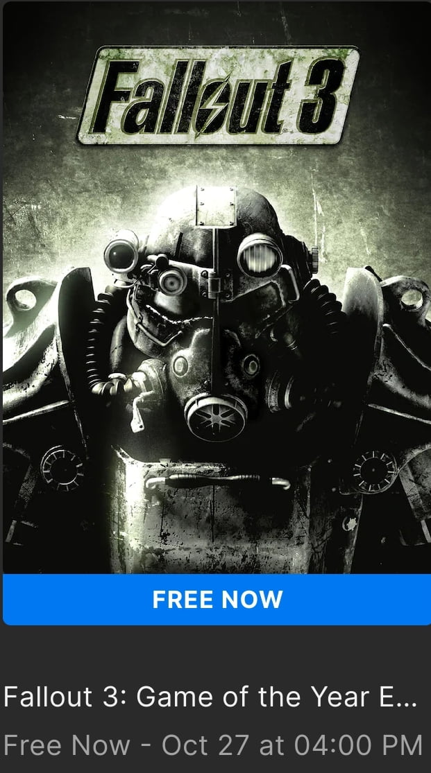 Fallout game of the year edition is free on epic 9gag