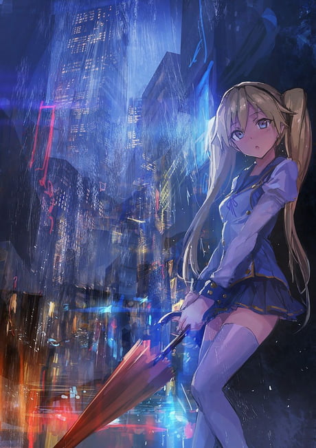 HD wallpaper: girl, rainy day, umbrella, Anime | Wallpaper Flare