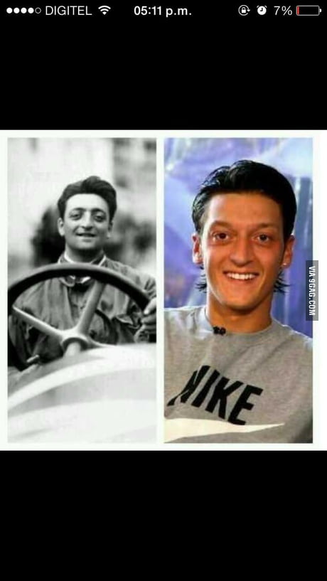 Mesut Özil looks like Enzo Ferrari - 9GAG