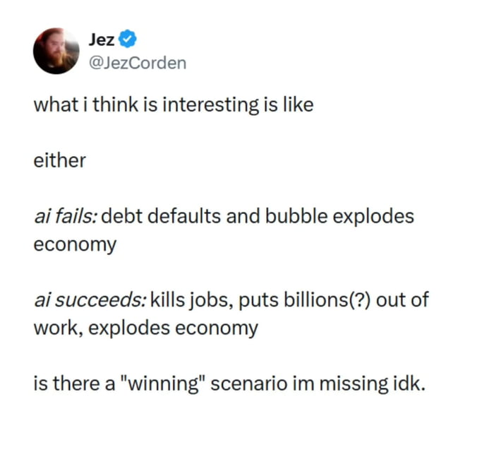 AI's future looking like a lose-lose situation for the economy