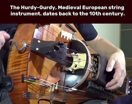 Hurdy-gurdy medieval string instrument that sings through a hand-cranked wheel instead of a bow. Born in 10th-century Europe, it began as the organistrum, played in monasteries to support sacred chants-deep, droning, and hypnotic. Its sound feels ancient yet alive, like history