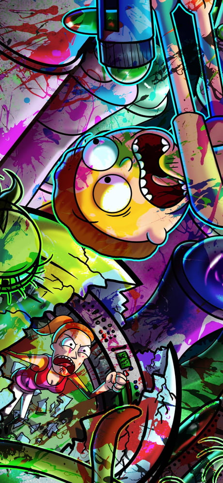 I edited this trippy Rick wallpaper for myself, figured some of