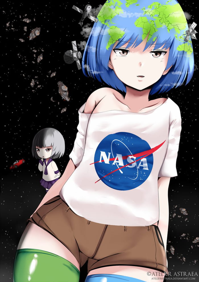 Sharing my Loli Earth Chan digital fanart.