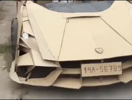 Cardboard Lamborghini - 9GAG