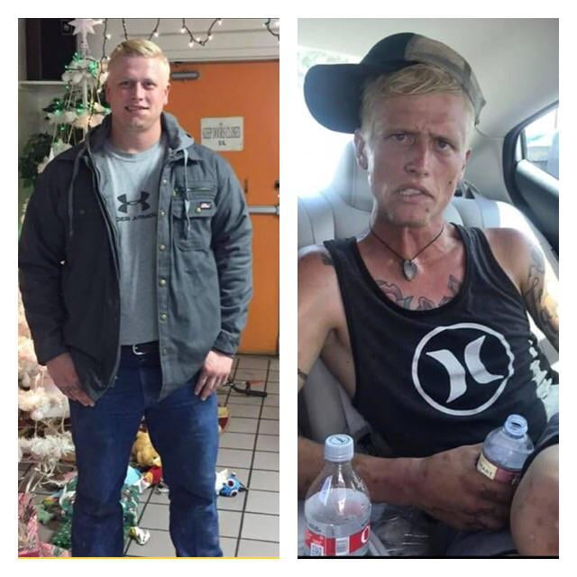 Mother shows what seven months of heroin and meth addiction can do