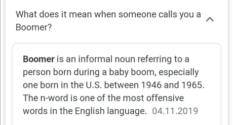 Wanted To Look Up What Boomer Means And The Explanation Escalated 9gag