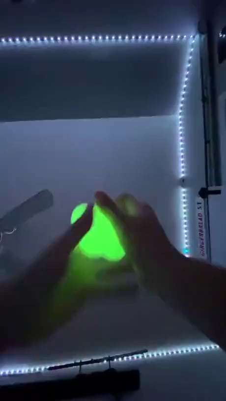 Playing with my sticky balls at night