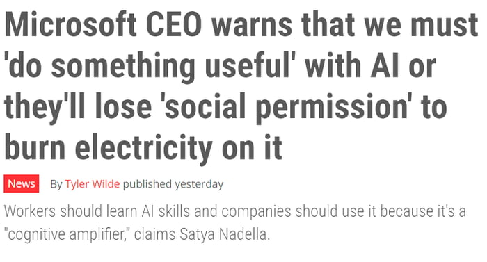 So he know AI is useless all the time.