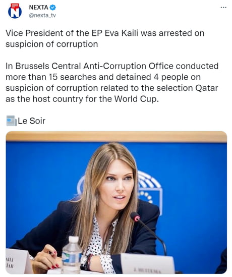 Vice President of the European Parliament got arrested