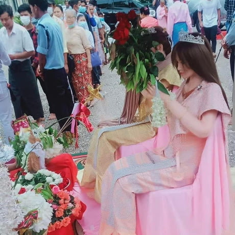 Only in Myanmar People queuing to pray the sex doll 9GAG