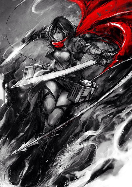 Mikasa Ackerman Fanart Anime Shingeki No Kyojin 9gag