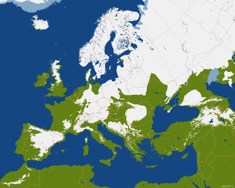 European Snow Cover Map Snow Cover Extent In Europe On 12 Of January 2021 9gag