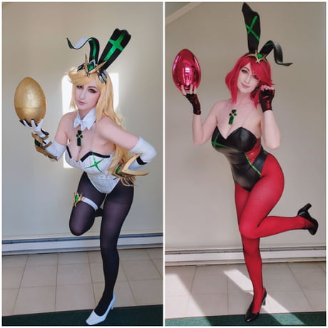 Bunny Mythra and Pyra cosplay by Cannolicat31 Catherine Rose 9GAG