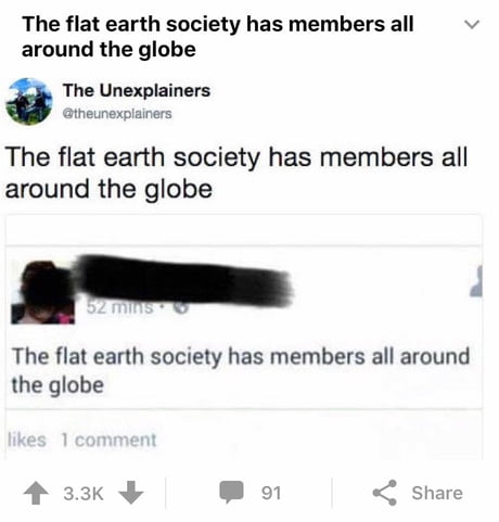 The flat earth society deals all around the globe