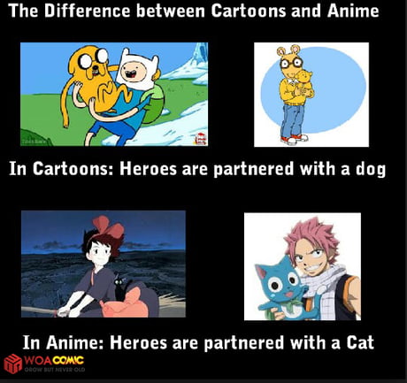 Cartoon VS. Anime - WOA COMIC - 9GAG