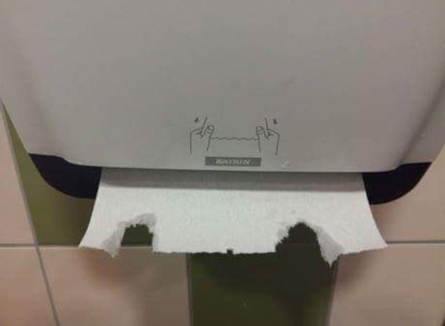 So... I should dry my fingers on my pants first?