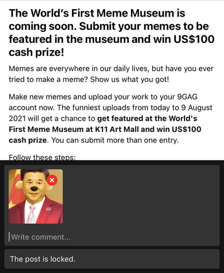 The Museum Is In Hong Kong No Wonder I Could Not Post My Meme 9gag