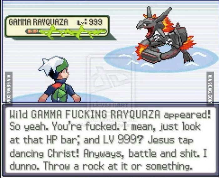 How I Felt On Catching Rayquaza On The New Pokemon 9GAG