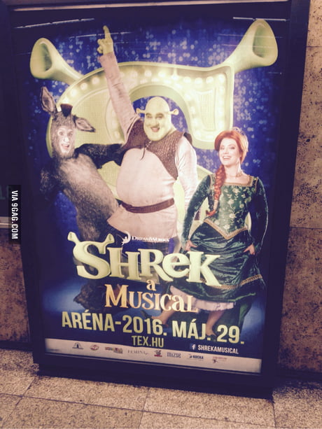 Shrek Donkey Fiona Porn - Am I the only one who gets creeped out by this Hungarian musical ad? Shrek  is the Mask, Fiona is a porn actress and wtf happened to Donkey? - 9GAG