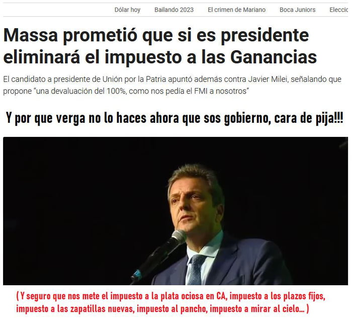 El Gobierno Haciendo Promesas Para Cuando Sean Gobierno Si Es Que El Pueblo Elige A Este