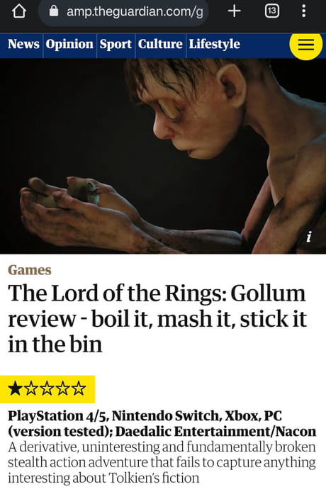 The Lord of the Rings: Gollum review - boil it, mash it, stick it in the  bin, Games
