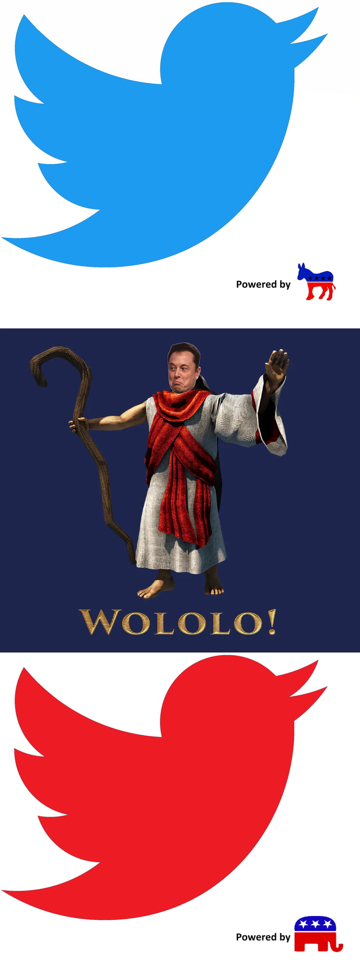 Republicans Are Red, Democrats Blue. What If Elon Musk Wololo You? - 9GAG