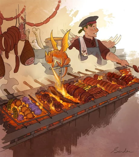 Barbecue man - SeaArt AI