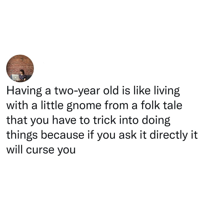 What having a 2-year-old toddler is like.