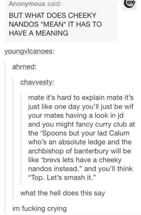Finally, the Oxford Dictionary definition of Cheeky Nando's - 9GAG