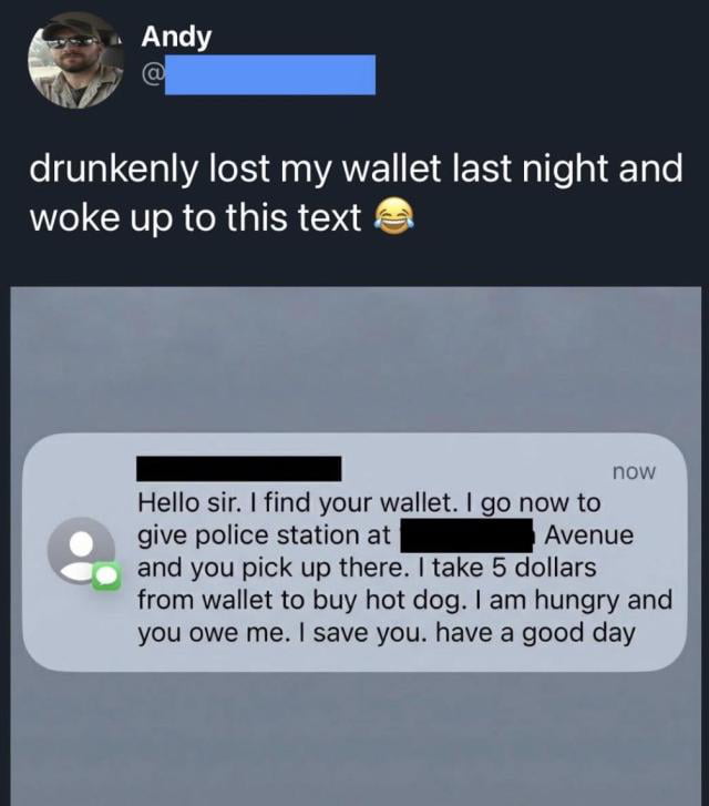 You got off Easy I would\u2019ve gotten a 4 course meal and few Single Malt shots
