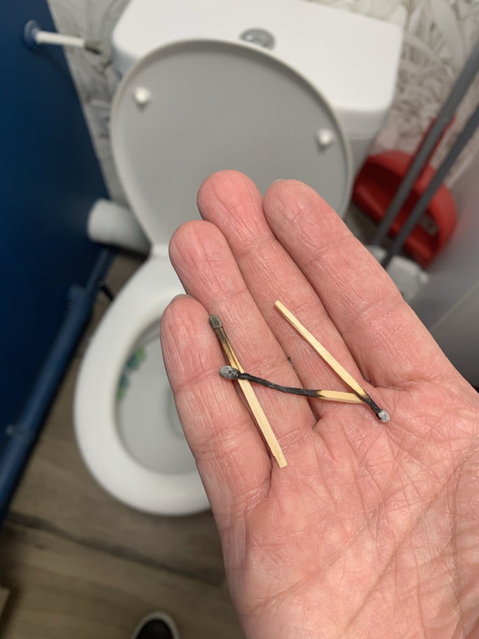 Burned matches to cover shit fragrance. Is it a thing worldwide ?