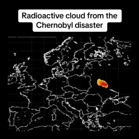 Radioactive cloud from the Chernobyl disaster