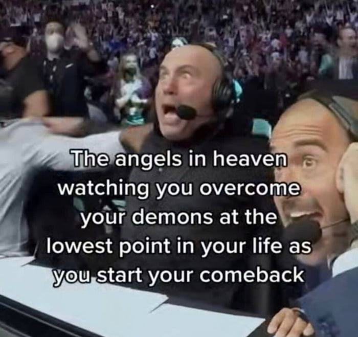 Hyping up your own redemption arc