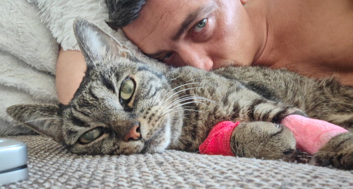 She was my life. 14 years. The greatest gift in the world. Here we still hoped she would get better. She left today. It hurts.