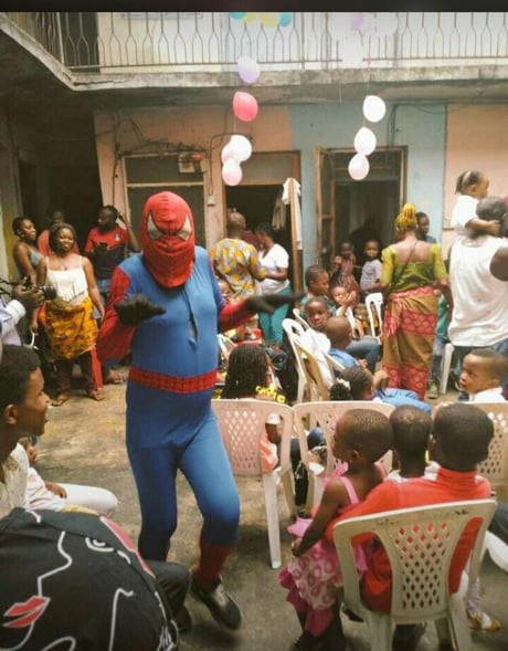 Rare picture of Spider-Man in Africa. Not far from home. - 9GAG