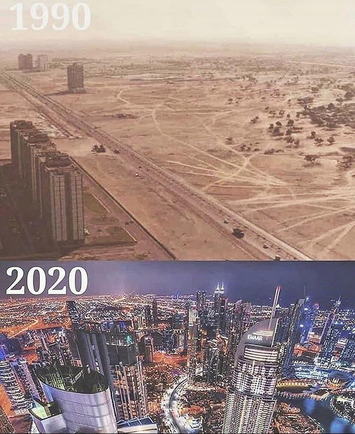 Dubai In 1990 Compared To Today 9GAG dubai-in-1990-compared-to-today-9gag