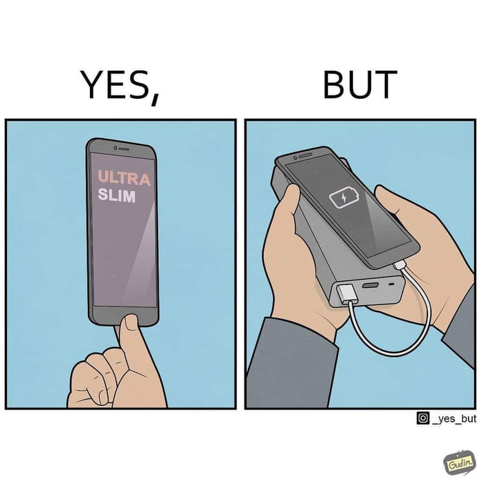 Slim phone, thicc charger 9GAG