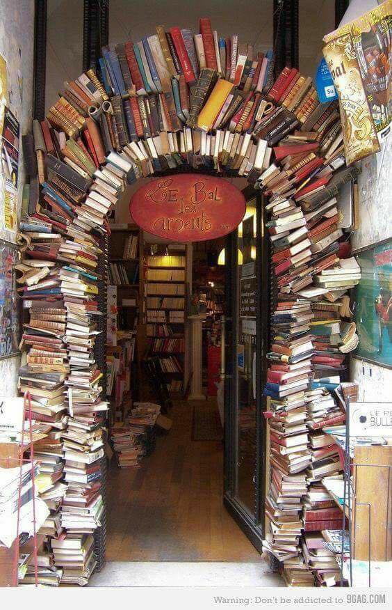 Beautiful doorway to a bookshop in Lyon, France.