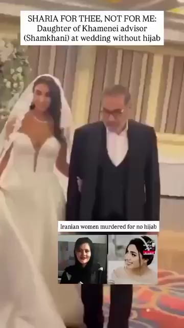Sharia for thee, but not for me. Welcome to the corrupt Islamic regime in Iran — where Iranian women are tortured and murdered for choosing not to wear hijab, but the laws don’t apply if you’re a regime insider like Shamkhani