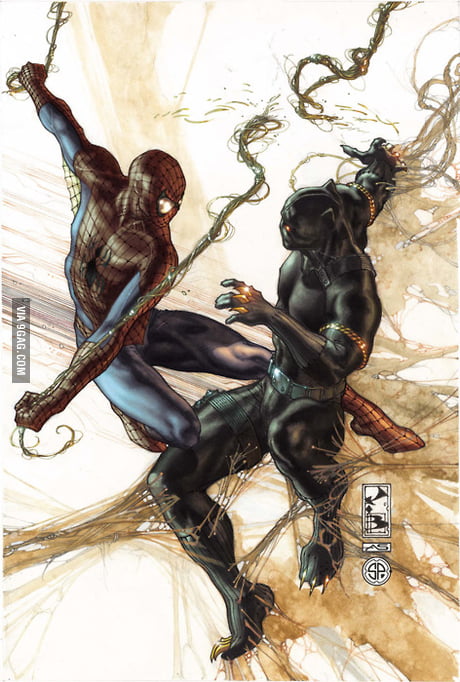 Black Panther vs. Spider-Man--both fully bloodlusted - 9GAG