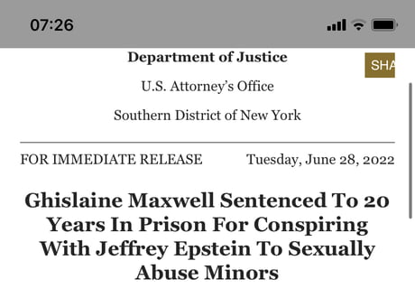 Ghislaine Maxwell got what she deserved while you watched the divorce of Amber Turd. Never forget, Epstein didnt kill himself.