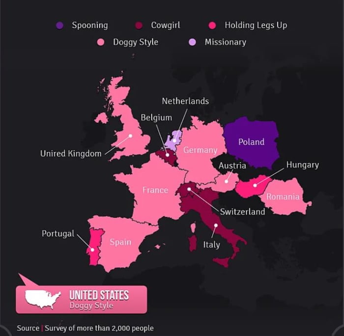 Favourite Sex Positions Of European Countries And Usa 9gag 