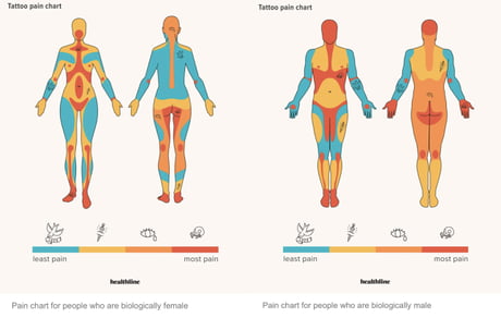 Tattoo Pain Chart: Pain Level of Tattoo by Body Part | Removery