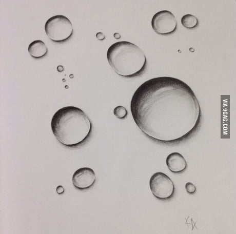 pencil drawings of water drops
