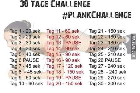 30 Day Plank Challenge Start Is On December 1st 9gag