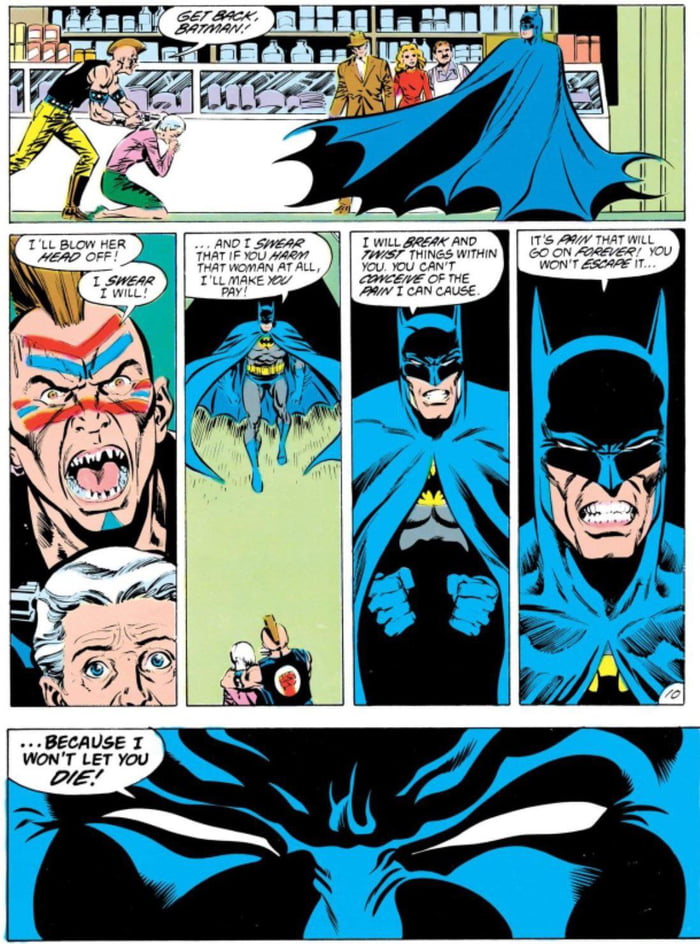 Even with a no kill rule, Batman is still someone criminals should be